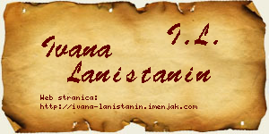 Ivana Laništanin vizit kartica